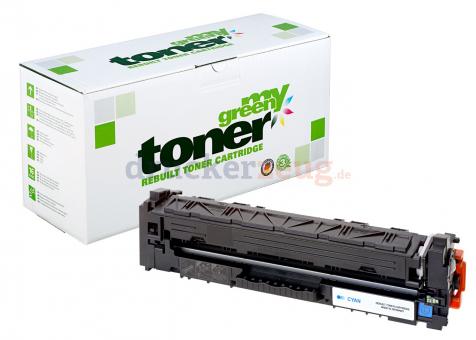 Alternativ Toner für Hewlett Packard CF541X ca. 2.500 Seiten Cyan (My Green Toner) 