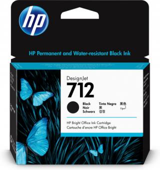 HP712 schwarz Tintenpatrone 80ml 3ED71A 