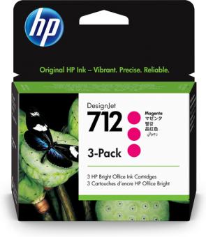 HP712 Magenta 3er Pack 29ml 3ED78A 