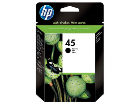 HP45 Schwarz Tintenpatrone 42ml ca. 930 Seiten 51645AE 