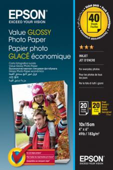 Epson  Value Glossy photo Papier 10x15 Weiss C13S400044 