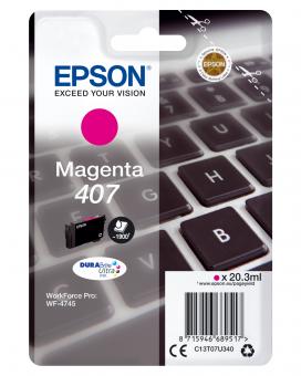Epson 407 magenta Tintenpatrone 20.3ml ca. 1.900 Seiten DURABrite Ultra C13T07U340 