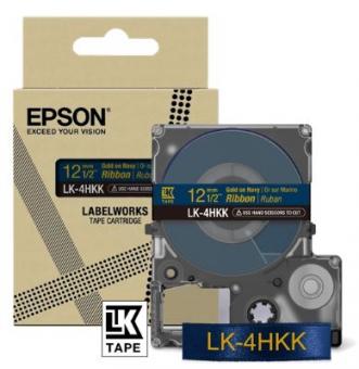 Epson LK-4HKK Schriftband C53S654002 Etikettenkassette, Satinband LK-4HKK Gold/Navyfarben 12 mm (5 m) 