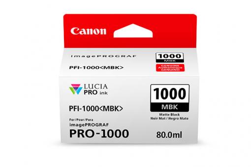 Canon PFI-1000mbk matte schwarz Tintenpatrone 80 ml 0545C001 