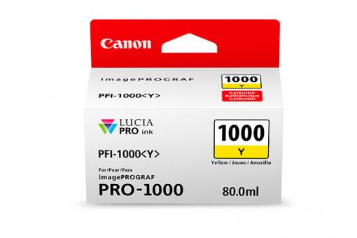 Canon PFI-1000y Tintenpatrone gelb 80 ml 0549C001 