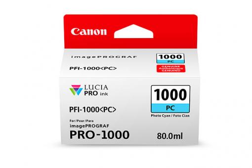 Canon PFI-1000pc Tintenpatrone cyan (Foto) 80 ml 0550C001 