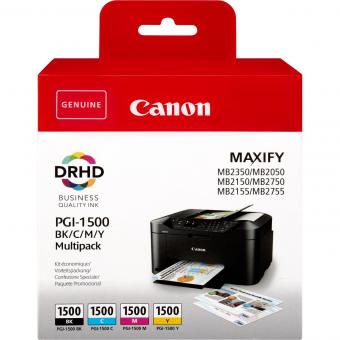 Canon PGI-1500 Multipack Schwarz / Cyan / Magenta / Gelb 9218B005 