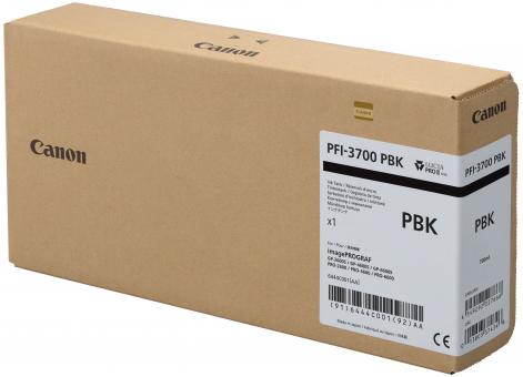 Original  Canon PFI-3700pbk DruckerTintenpatrone Schwarz Foto 700 ml (6444C001) 