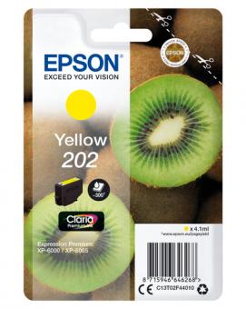 Epson 202 Gelb Tintenpatrone 4.1 ml ca. 300 Seiten C13T02F44010 