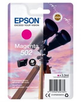 Epson 502 magenta Tintenpatrone 3.3 ml ca. 165 Seiten C13T02V34010 