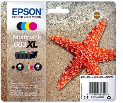 Epson Multipack 603XL black ,cyan ,magenta ,yellow 4 Tintenpatronen C13T03A64010 
