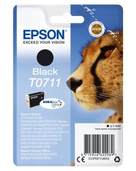 Epson T0711 black Tintenpatrone 7.4 ml ca. 245 Seiten C13T07114012 
