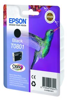 Epson T0801 Schwarz Tintenpatrone 7.4 ml ca. 330 Seiten C13T08014011 