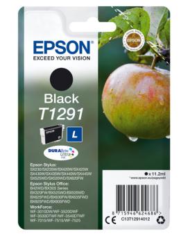 Epson T1291 Schwarz Tintenpatrone 11.2 ml ca. 385 Seiten C13T12914012 