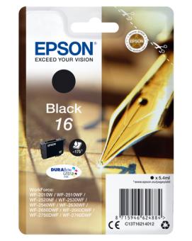 Epson 16 black Tintenpatrone T1621 5.4 ml ca. 175 Seiten C13T16214012 