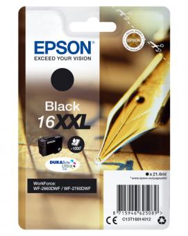 Epson 16XXL Schwarz T1681 Tintenpatrone 21.6 ml ca. 1.000 Seiten C13T16814012 