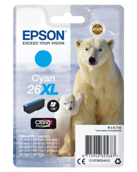 Epson 26 XL cyan T2632 Tintenpatrone 9.7 ml ca. 700 Seiten C13T26324012 