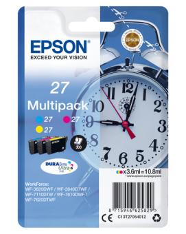 Epson 27 Multipack cyan , magenta , yellow T2705 C13T27054012 3 x 3,6 ml farben je ca. 300 Seiten 