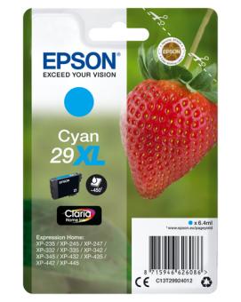 Epson 29XL cyan Tintenpatrone T2992 6.4 ml ca. 450 Seiten C13T29924012 