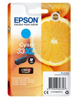 Epson 33XL cyan T3362 Tintenpatrone ca. 650 Seiten C13T33624012 