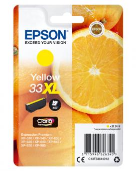 Epson 33XL yellow T3364 Tintenpatrone ca. 650 Seiten C13T33644012 