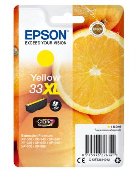 Epson 33XL Gelb T3364 Tintenpatrone ca. 650 Seiten C13T33644012 