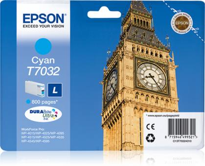 Epson T7032 cyan Tintenpatrone ca. 800 Seiten C13T70324010 