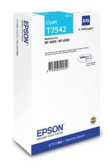 Epson T7542 XXL cyan Tintenpatrone 69 ml ca. 7.000 Seiten C13T754240 