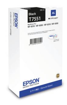 Epson T7551 XL black Tintenpatrone 100 ml ca. 5.000 Seiten C13T755140 