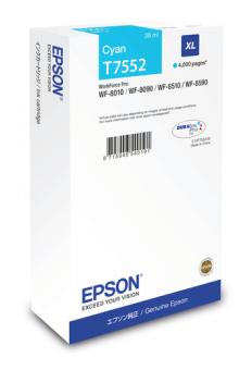 Epson T7552 XL cyan Tintenpatrone 39 ml ca. 4.000 Seiten C13T755240 