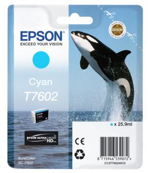 Epson T7602 cyan Tintenpatrone 25.9 ml ca. 2.200 Seiten UltraChrome HD C13T76024010 