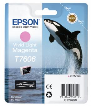 Epson T7606 vivid light magenta Tintenpatrone ca. 2800 Seiten 25.9ml UltraChrome HD C13T76064010 