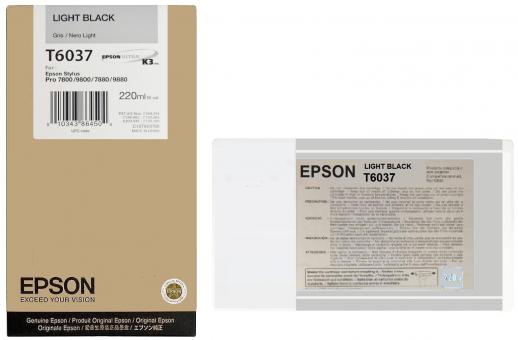Original  Epson T6037 Light Tintenpatrone Schwarz 220 ml C13T603700 