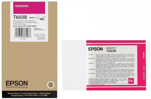 Original  Epson T603B Tintenpatrone Magenta 220 ml C13T603B00 