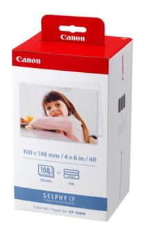 Canon KP-108IN Value Pack mehrere Farben 100 x 148 mm/ 108 Blatt/ 3 Kartuschen farbig 3115B001 