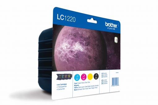 Brother LC1220 Multipack schwarz,cyan,magenta,gelb LC1220BK + LC1220C + LC1220M + LC1220Y (LC1220VALBPDR) 