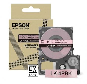 Epson LK-4PBK  Schriftband Schwarz auf Pink C53S654031 