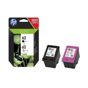 HP62 schwarz/color 2 Tintenpatronen Multipack HP62: C2P04AE + C2P06AE (N9J71AE) 