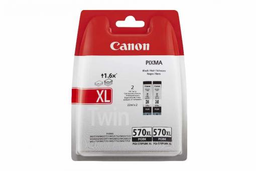 Canon PGI-570pgbk XL schwarz Twin Multipack 2 x 22 ml 0318C007 