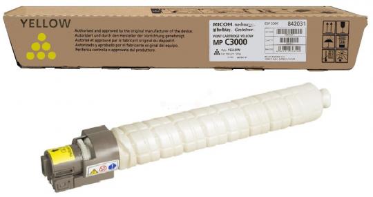Original  Ricoh MPC3000EY Toner Yellow 842031 ca. 15.000 Seiten 