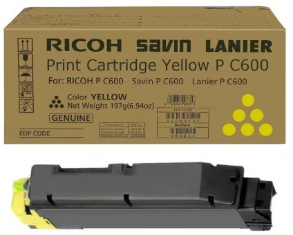 Original  Ricoh P C600Y Toner Yellow 408317 ca. 13.000 Seiten 