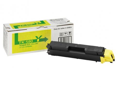 Kyocera TK-580y Gelb Toner ca. 2.800 Seiten 1T02KTANL0 