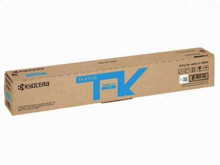 Kyocera TK-8115C Cyan Toner ca. 6.000 Seiten inkl. Resttonerbehälter 1T02P3CNL0 